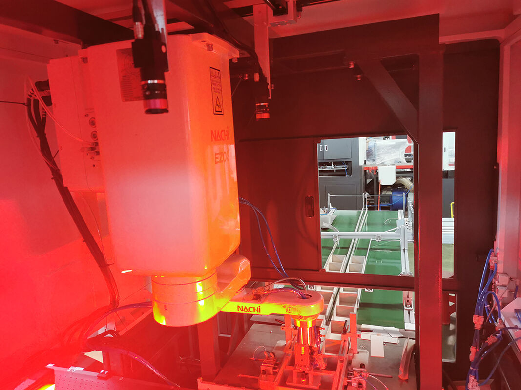 PLC 제어 시스템 자동 상자 포장 기계 완제품 크기 L W H 400 300 140 mm 및 55 35 12 mm 포장 프로세스