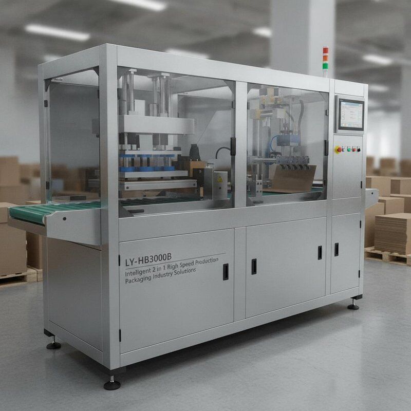 LY- HB3000B Intelligent 2 in 1 Rigid Box Making Machine with Bubble Pressing and High Speed Production for Packaging Industry Solutions