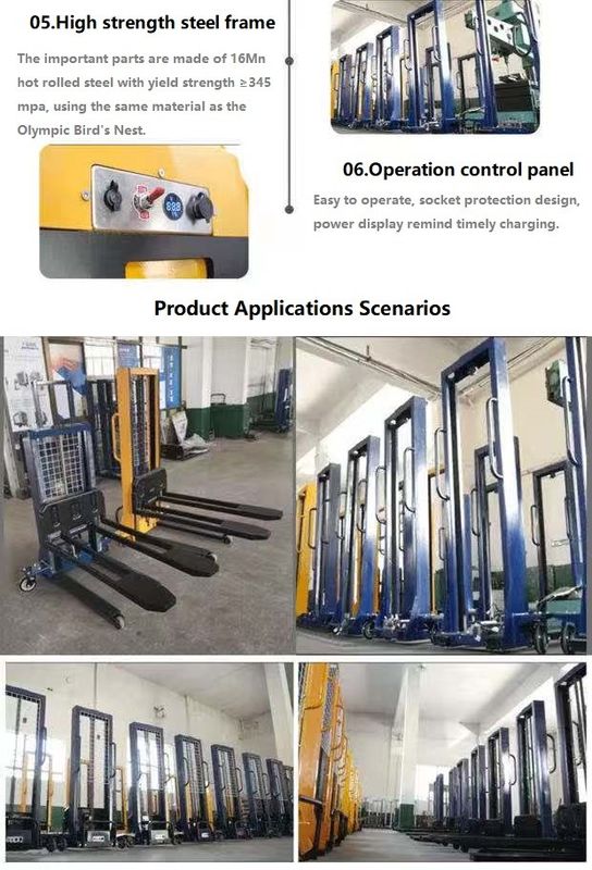 Intelligent Stacker Electric Forklift With Remote Control ISO Approved Rated Load 300KG